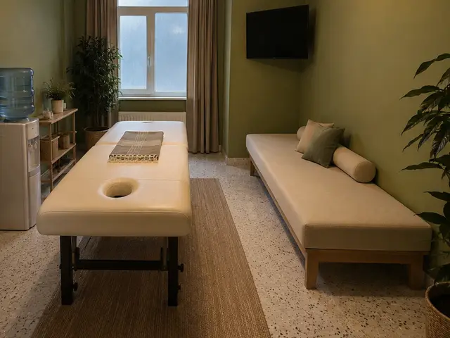 Pencereli, bitkili sakin masaj odası — Kilyos, Masaj Salonun